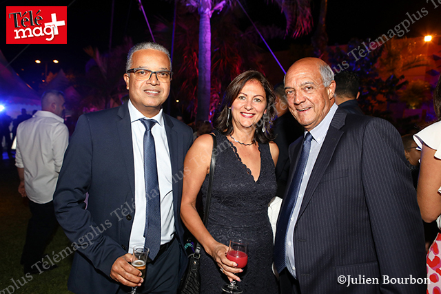 Cyrille Melchior, président du Département, son épouse, Marie-Jo Melchior, et Yves Ethève, gérant Lotrinfo