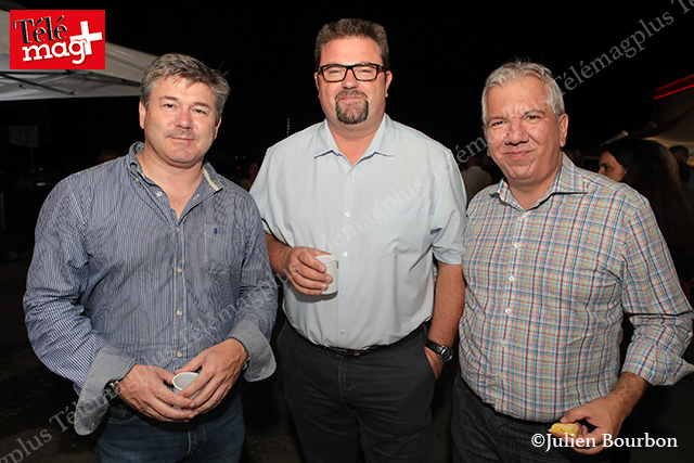 Sylvain Maresq, directeur général Cilam, Sylvain Demougeot, président Pole logistique Réunion, et Gérard Gillet, directeur commercial Cilam