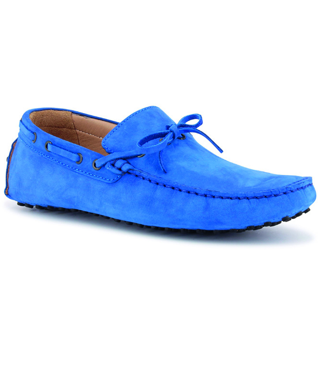 Mocassins homme Europann, fermeture avec lacet, ton sur ton, coutures apparentes et semelle intérieure cuire - Mademoiselle Steph