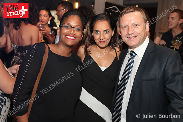 Kalyani Rivière, responsable marketing Océanor, Amida Hussein, directrice Miss Agency et organistrice de la Fashion Réunion, Bastien Laumonier, directeur ODB