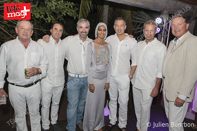 Andrew Slome, directeur général de La Pirogue, Nicolas Chälain, directeur général Sugar Beach, Marc Amelot, directeur général Ile aux Cerfs, Emilie Bedani, ean-Marc Ma Poon, directeur général du Long Beach, Peter Donlevy, directeur des ventes au Shangri-La et Gerhard Hecker, directeur général du Shangri-La